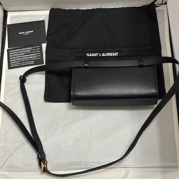 Saint Laurent Kate Belt Bag in Black Grain Leather - Picture 3 of 8